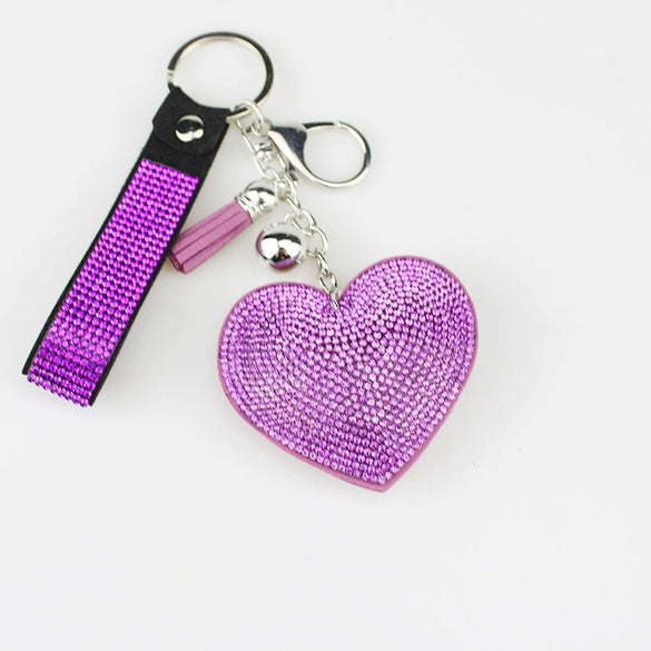 Love Car Keychain Pendant Diamond