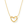 Love Collarbone Necklace Light Luxury Style Geometric Stainless Steel Jewelry Plated With 18K True Gold