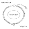 Love Couple Bracelets Stainless Steel Peach Heart Zircon Jewelry Electroplating Fashion Style