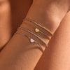 Love Couple Bracelets Stainless Steel Peach Heart Zircon Jewelry Electroplating Fashion Style