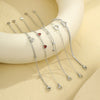 Love Couple Bracelets Stainless Steel Peach Heart Zircon Jewelry Electroplating Fashion Style