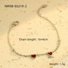 Love Couple Bracelets Stainless Steel Peach Heart Zircon Jewelry Electroplating Fashion Style