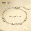 Love Couple Bracelets Stainless Steel Peach Heart Zircon Jewelry Electroplating Fashion Style
