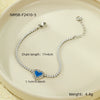 Love Couple Bracelets Stainless Steel Peach Heart Zircon Jewelry Electroplating Fashion Style