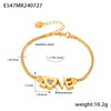 Love Diamond Letter Love Bracelet Stainless Steel 18K Gold Plated For Women