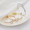 Love Diamondencrusted Fashion Simple Titanium Steel Women's Bracelet Electroplated Rose Gold