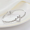 Love Diamondencrusted Fashion Simple Titanium Steel Women's Bracelet Electroplated Rose Gold