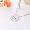 Love Drop Oil Alphabet Necklace Clavicle Chain Love Splicing Good Friend Necklace Wholesale Gooddiy