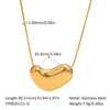 Love Heart Shape Pendant Necklace For Women Sweet Simple Stainless Steel Jewelry With Pvd Furnace Vacuum Real Gold Plating Snake Bone Chain
