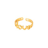Love Letter Titanium Steel Ring Fashion Creative Plated For Women