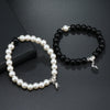 Love Magnetic Attraction Elastic Bracelet Handmade Glass Glaze Heart Pattern Lovers Accessories