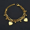 Love Multi Element Chain Distinctive Street Hip Hop Trend Light Luxury Elegant Titanium Steel Bracelet With Electroplating Treatment