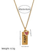 Love Necklace Heart Pendant Titanium Steel Electroplating For Women