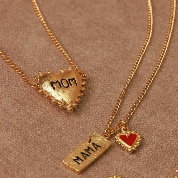 Love Necklace Heart Pendant Titanium Steel Electroplating For Women