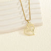 Love Necklace Simple Heart Shaped Pendant Stainless Steel Clavicle Chain With Electroplating For Women