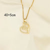Love Necklace Simple Heart Shaped Pendant Stainless Steel Clavicle Chain With Electroplating For Women