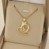 Love Necklace Simple Heart Shaped Pendant Stainless Steel Clavicle Chain With Electroplating For Women