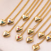 Love Opening And Closing Heartshaped Photo Album Necklace For Women Retro Style Copper And Titanium Steel Material Diamond Design