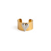 Love Opening Ring Stainless Steel Geometric Fashion Design Pvd Furnace Vacuum Real Gold Plated Jewelry Unisex