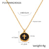 Love Pendant Jewelry 316L Stainless Steel Gold Plated Geometric Cross Drop Design Necklace