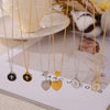 Love Pendant Jewelry 316L Stainless Steel Gold Plated Geometric Cross Drop Design Necklace