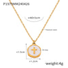 Love Pendant Jewelry 316L Stainless Steel Gold Plated Geometric Cross Drop Design Necklace