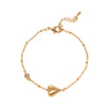 Love Plating Light Luxury Style Heart Shape Copper Plastic Electroplated Adjustable Bracelet