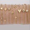 Love Plating Light Luxury Style Heart Shape Copper Plastic Electroplated Adjustable Bracelet