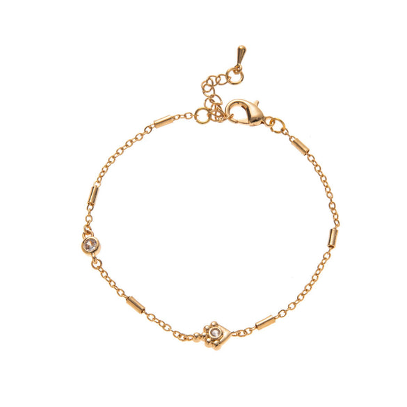 Love Plating Light Luxury Style Heart Shape Copper Plastic Electroplated Adjustable Bracelet