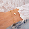 Love Plating Light Luxury Style Heart Shape Copper Plastic Electroplated Adjustable Bracelet