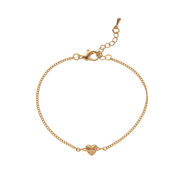 Love Plating Light Luxury Style Heart Shape Copper Plastic Electroplated Adjustable Bracelet
