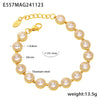 Love Sparkling Zircon Stitching Stainless Steel Jewelry Necklace Bracelet Set For Women With Electroplating Treatment