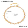 Love Sparkling Zircon Stitching Stainless Steel Jewelry Necklace Bracelet Set For Women With Electroplating Treatment