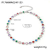 Love Sparkling Zircon Stitching Stainless Steel Jewelry Necklace Bracelet Set For Women With Electroplating Treatment