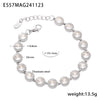 Love Sparkling Zircon Stitching Stainless Steel Jewelry Necklace Bracelet Set For Women With Electroplating Treatment