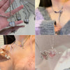 Love Stitching Pearl Japanese And Korean Necklace Design High-Grade Light Luxury Niche Clavicle Chain  New Women'S Necklace