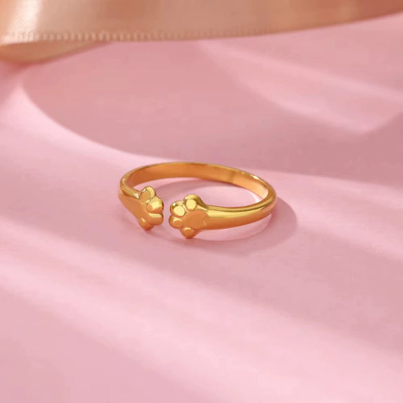 Lovely Cat Claw Stainless Steel Open Ring And Bracelet With Electroplating Jewelry