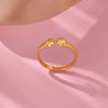 Lovely Cat Claw Stainless Steel Open Ring And Bracelet With Electroplating Jewelry