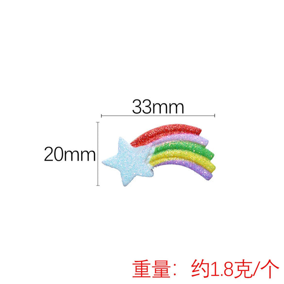 Lovely Resin Rainbow And Cloud Decorative Patch For Phone Case Refrigerator Sticker And Stationery Box Diy Accessories