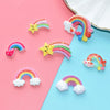 Lovely Resin Rainbow And Cloud Decorative Patch For Phone Case Refrigerator Sticker And Stationery Box Diy Accessories
