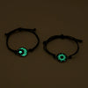Lovers Time Sun And Moon Gemstone Braided Bracelet Paint Process Cord Material Couple Style