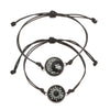 Lovers Time Sun And Moon Gemstone Braided Bracelet Paint Process Cord Material Couple Style