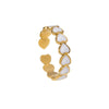 Loveshaped Titanium Steel Open Ring With Simple Ins Style And 18K Goldplated Electroplating For Women
