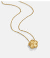 Lucky Fourleaf Clover Stainless Steel Women's Bracelet With Fivepetal Flower Geometric Pattern Electroplated