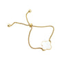 Lucky Fourleaf Clover 316L Stainless Steel Women's Fashion Allmatch 18K Gold Plated Bracelet