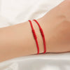 Lucky Seven Knot Red Rope Bracelet Handwoven Stainless Steel Geometric Snake Knot Couple Bracelet Simple Unisex Jewelry