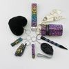 Luggage Accessories Minimalist Rhinestoneencrusted Heart Keychain Pendant Lipstick Bag Wristband Alarm