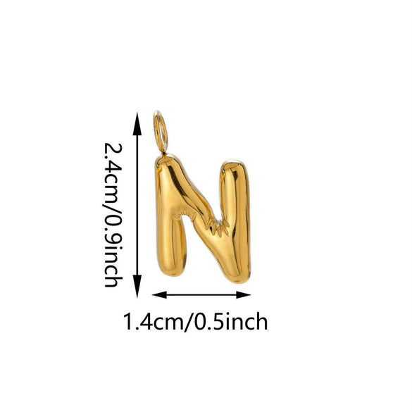 Luggage Buckles Bag Pendants Small Pendants Backpack Accessories Stainless Steel Bubble Letter Light Luxury Electroplated