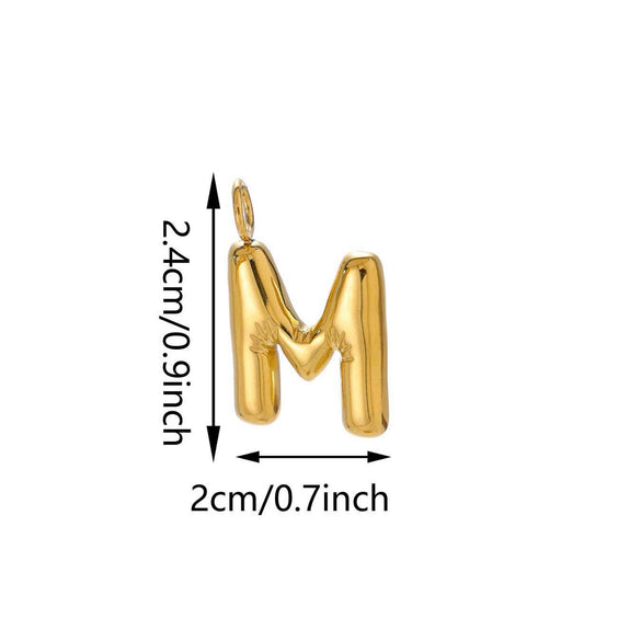 Luggage Buckles Bag Pendants Small Pendants Backpack Accessories Stainless Steel Bubble Letter Light Luxury Electroplated