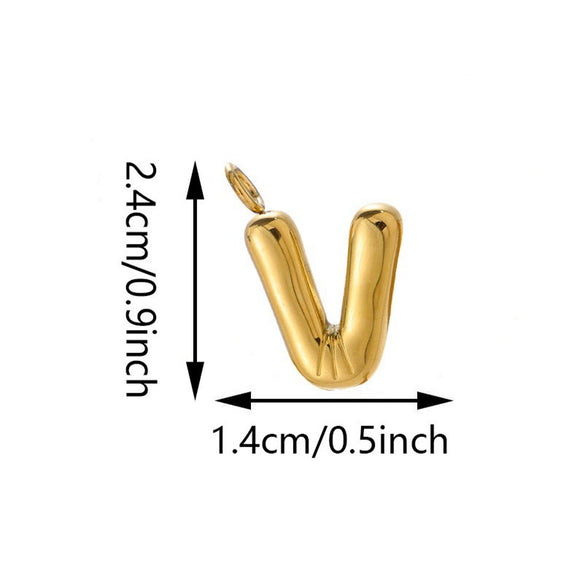 Luggage Buckles Bag Pendants Small Pendants Backpack Accessories Stainless Steel Bubble Letter Light Luxury Electroplated